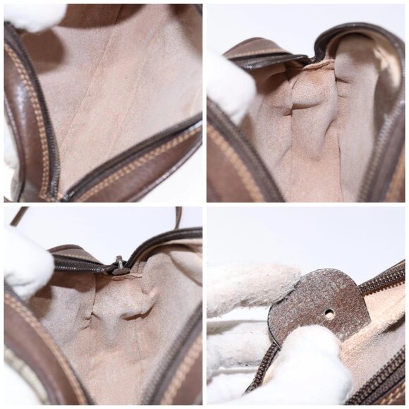 GUCCI GG Supreme Web Sherry Line Bag PVC Beige Gold 007 754 6112 40 Auth 139459 - Picture 15 of 16